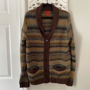 Missoni Men's Wool Blend Shawl Collar Cardigan Sweater Preppy Academia Sz M